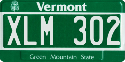 VT license plate XLM302