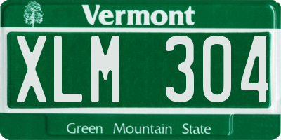 VT license plate XLM304