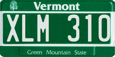 VT license plate XLM310