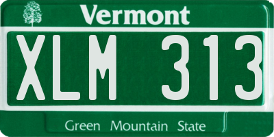 VT license plate XLM313