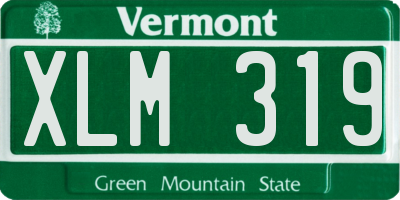 VT license plate XLM319