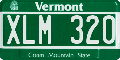 VT license plate XLM320