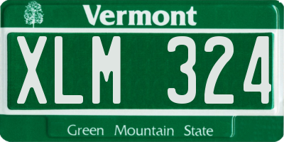 VT license plate XLM324