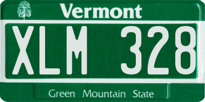 VT license plate XLM328