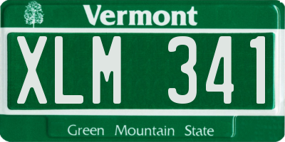 VT license plate XLM341