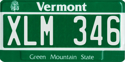 VT license plate XLM346