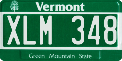 VT license plate XLM348