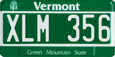 VT license plate XLM356