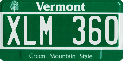 VT license plate XLM360