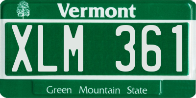 VT license plate XLM361