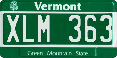 VT license plate XLM363