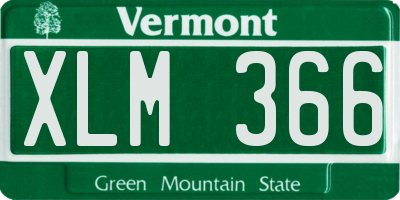 VT license plate XLM366