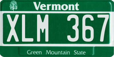 VT license plate XLM367
