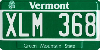 VT license plate XLM368