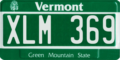 VT license plate XLM369
