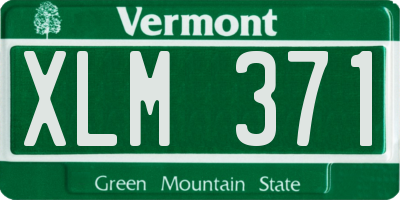 VT license plate XLM371