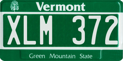 VT license plate XLM372