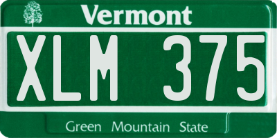 VT license plate XLM375