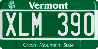VT license plate XLM390