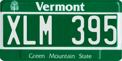 VT license plate XLM395