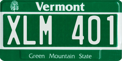 VT license plate XLM401