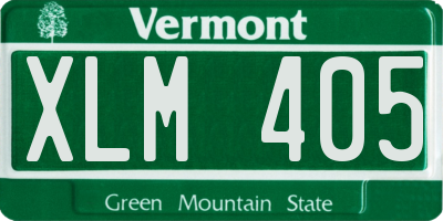 VT license plate XLM405