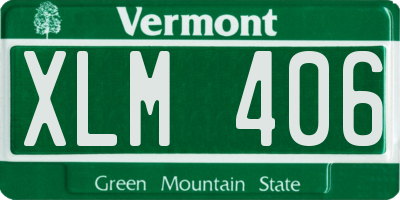 VT license plate XLM406
