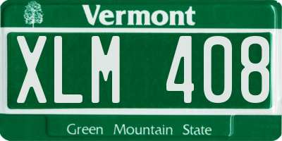 VT license plate XLM408
