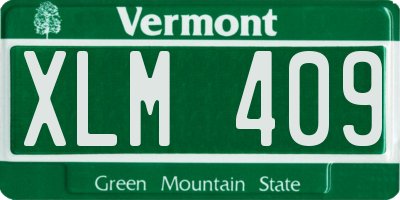 VT license plate XLM409