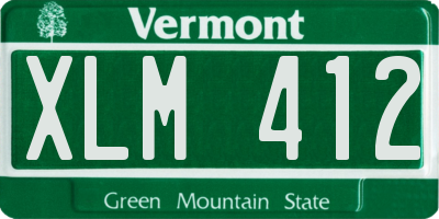 VT license plate XLM412