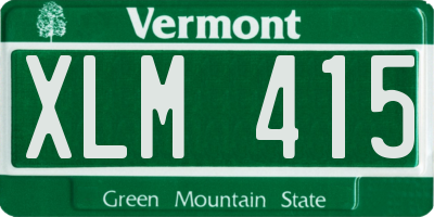 VT license plate XLM415