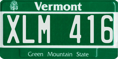 VT license plate XLM416