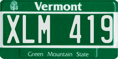 VT license plate XLM419