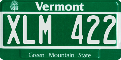 VT license plate XLM422