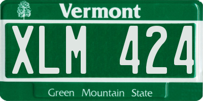 VT license plate XLM424