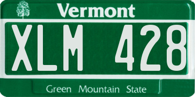 VT license plate XLM428