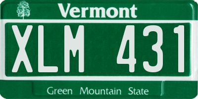 VT license plate XLM431