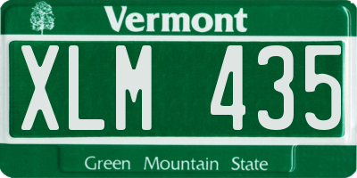 VT license plate XLM435