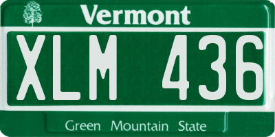 VT license plate XLM436