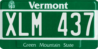 VT license plate XLM437
