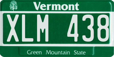 VT license plate XLM438