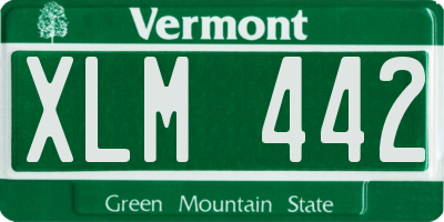 VT license plate XLM442