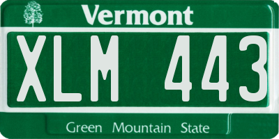 VT license plate XLM443
