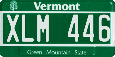 VT license plate XLM446