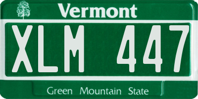 VT license plate XLM447