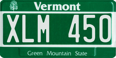 VT license plate XLM450