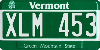 VT license plate XLM453