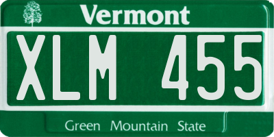 VT license plate XLM455