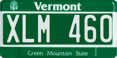 VT license plate XLM460