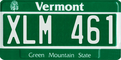 VT license plate XLM461